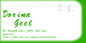 dorina geel business card